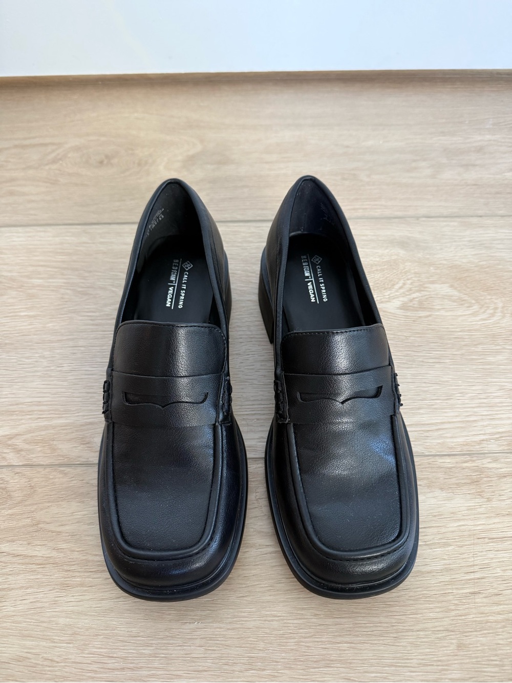 Brand New Black Platform Loafers